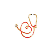 FnLune Medical Series Brooch Creative Stethoscope Electrocardiogram Male and Female Doctors