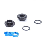 FnLune 1 Set Vacuum Tire Nozzle Lock Mountain Bike Presta Valve Nut with Install Wrench MTB Road Bicycle Tubeless Tire Valve Cap - FnLune