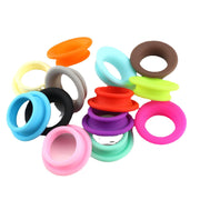 FnLune 10 Pcs Flared Mouth Professional Silicone Hairdressing Clippers Pet Clippers Pair of Coloured Finger Rings - FnLune