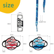 FnLune 100 120 140 Cherry Blossom Waves Lucky Blue Sky White Clouds Shoelace Shoe Buckle Gift Set Couple Gift Family Sharing Shoe Laces - FnLune