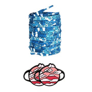 FnLune 100 120 140 Cherry Blossom Waves Lucky Blue Sky White Clouds Shoelace Shoe Buckle Gift Set Couple Gift Family Sharing Shoe Laces - FnLune