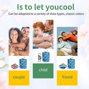 FnLune 100 120 140 Cherry Blossom Waves Lucky Blue Sky White Clouds Shoelace Shoe Buckle Gift Set Couple Gift Family Sharing Shoe Laces - FnLune