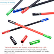 FnLune 10pcs RISK Bike Bicycle Aluminum Alloy 4mm 5mm Derailleur Shift Brake Cable End Cap Housing Ferrules Crimps Dust Cover Wire Tip - FnLune