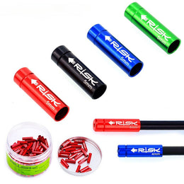 FnLune 10pcs RISK Bike Bicycle Aluminum Alloy 4mm 5mm Derailleur Shift Brake Cable End Cap Housing Ferrules Crimps Dust Cover Wire Tip - FnLune