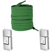 FnLune 1/2 Pair Rectangle Rectangle Elastic Laces No Tie Shoe Laces 8MM Wide Flat Shoelaces Without Ties Kids Adult Shoe Accessories - FnLune