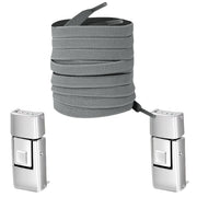 FnLune 1/2 Pair Rectangle Rectangle Elastic Laces No Tie Shoe Laces 8MM Wide Flat Shoelaces Without Ties Kids Adult Shoe Accessories - FnLune