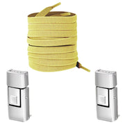 FnLune 1/2 Pair Rectangle Rectangle Elastic Laces No Tie Shoe Laces 8MM Wide Flat Shoelaces Without Ties Kids Adult Shoe Accessories - FnLune