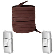 FnLune 1/2 Pair Rectangle Rectangle Elastic Laces No Tie Shoe Laces 8MM Wide Flat Shoelaces Without Ties Kids Adult Shoe Accessories - FnLune