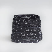 FnLune 120/140/160cm Stars Moon Sky Blue Smoke Purple Love Shoelaces Sneakers Flat Shoelaces - FnLune
