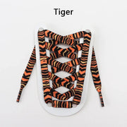 FnLune 1Pair Animal Pattern Shoelaces Flat AF1/AJ Sneakers Shoe laces Tiger/Snake/Leopard Print Shoelace 120/140/160CM Shoes Strings - FnLune
