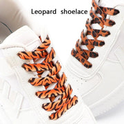 FnLune 1Pair Animal Pattern Shoelaces Flat AF1/AJ Sneakers Shoe laces Tiger/Snake/Leopard Print Shoelace 120/140/160CM Shoes Strings - FnLune
