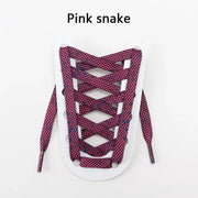 FnLune 1Pair Animal Pattern Shoelaces Flat AF1/AJ Sneakers Shoe laces Tiger/Snake/Leopard Print Shoelace 120/140/160CM Shoes Strings - FnLune