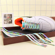 FnLune 1Pair Colorful Leopard Print Shoelaces AF1 Sneakers Shoe Laces Fashion Quality Flats Shoelace 120/140/160CM Shoes Accessories - FnLune