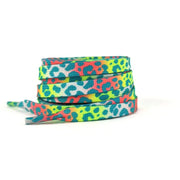 FnLune 1Pair Colorful Leopard Print Shoelaces AF1 Sneakers Shoe Laces Fashion Quality Flats Shoelace 120/140/160CM Shoes Accessories - FnLune