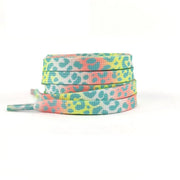 FnLune 1Pair Colorful Leopard Print Shoelaces AF1 Sneakers Shoe Laces Fashion Quality Flats Shoelace 120/140/160CM Shoes Accessories - FnLune