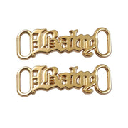 FnLune 1Pair DIY Letter Shoelaces Buckle Decorations Sneaker Kits Metal Lace Buckle - FnLune