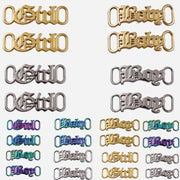 FnLune 1Pair DIY Letter Shoelaces Buckle Decorations Sneaker Kits Metal Lace Buckle - FnLune