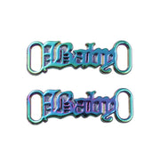 FnLune 1Pair DIY Letter Shoelaces Buckle Decorations Sneaker Kits Metal Lace Buckle - FnLune