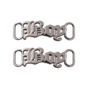 FnLune 1Pair DIY Letter Shoelaces Buckle Decorations Sneaker Kits Metal Lace Buckle - FnLune