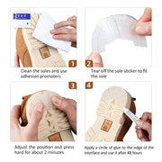 FnLune 1pair Shoes Wear - resistant Sole Protector Sneakers Outsole Rubber Soles Stickers Anti - slip Self Adhesive Shoe Sticker Pads - FnLune