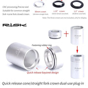 FnLune 1Set Bicycle Front Fork Crown Installation Tool Bike Headset Race Tool Anti - Slip Setting System Extension for 28.6mm 1.5 1.25 F - FnLune