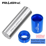 FnLune 1Set Bicycle Front Fork Crown Installation Tool Bike Headset Race Tool Anti - Slip Setting System Extension for 28.6mm 1.5 1.25 F - FnLune