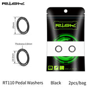 FnLune 2pcs OD 20mm Flate Washer for Bike Pedal, Titanium alloy pedal pad, Abnormal Noise Repair Gasket, Crank Protection Pad Ring - FnLune