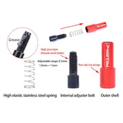 FnLune 2pcs RISK 4mm 5mm Bicycle Inline Cable Adjuster Adapter Mountain Road Bike Adjustment Screw Bolt Derailleur Shift Brake Cable - FnLune