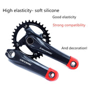 FnLune 2pcs Silicone Bicycle Crank Arm Protector Cover Mountain Road Bike Universal Crankset Protective Caps MTB Cycling Accessories - FnLune