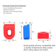 FnLune 2pcs Silicone Bicycle Crank Arm Protector Cover Mountain Road Bike Universal Crankset Protective Caps MTB Cycling Accessories - FnLune