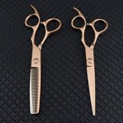 FnLune 440C 6.0’ Frosted Gold Hairdressing Scissors - FnLune