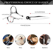 FnLune 440C 6.0 Inch Black Gem Double Sided Sword Hairdressing Scissors - FnLune