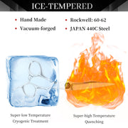 FnLune 440C 6.0 Inch Black Gem Double Sided Sword Hairdressing Scissors - FnLune