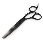 FnLune 440C 6.0 Inch Black Hairdressing Scissors Barber - FnLune