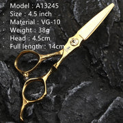 FnLune 4.5 Inch Vg - 10 Professional Hair Salon Scissors Cut Barber - FnLune