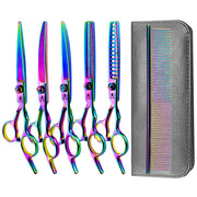 FnLune 5 Color 6.0 Inch Set of 5 Pet Grooming Shears - FnLune