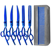 FnLune 5 Color 6.0 Inch Set of 5 Pet Grooming Shears - FnLune