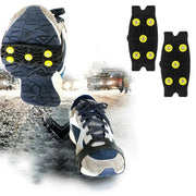 FnLune 5 - Stud Snow Ice Claw Climbing Anti Slip Spikes Grips Crampon Cleats Shoes Cover for Women Men Boots Cover Size 35 - 43 - FnLune