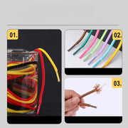 FnLune 5MM Round Shoelaces Flower Dots Solid Laces Polyester Shoelaces Matching Sports Shoes Tooling Martin Boots Hiking Shoelaces - FnLune