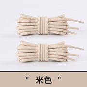 FnLune 5MM Round Shoelaces Flower Dots Solid Laces Polyester Shoelaces Matching Sports Shoes Tooling Martin Boots Hiking Shoelaces - FnLune