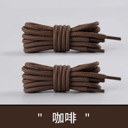 FnLune 5MM Round Shoelaces Flower Dots Solid Laces Polyester Shoelaces Matching Sports Shoes Tooling Martin Boots Hiking Shoelaces - FnLune