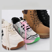 FnLune 5MM Round Shoelaces Flower Dots Solid Laces Polyester Shoelaces Matching Sports Shoes Tooling Martin Boots Hiking Shoelaces - FnLune