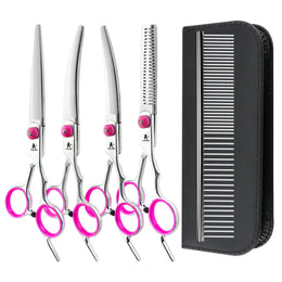 FnLune 6’ Galvanised Slant Tail Split Scissors Hairdressing PET Scissors - FnLune