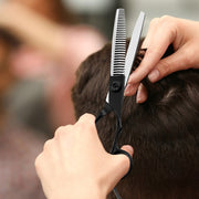 FnLune 6.0’ Black Hairdressing Scissors Hairdressing Scissors Flat Scissors Bangs Scissors Dental Scissors Thinning Scissors - FnLune