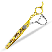 FnLune 6.0 Black lacquered hairdressing scissors Hairdressing scissors Flat scissors Bangs scissors Dental scissors Thinning scissors - FnLune