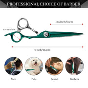 FnLune 6.0 Bright green CNC blades Hairdressing scissors Haircutting - FnLune