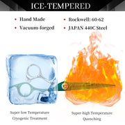 FnLune 6.0 Bright green CNC blades Hairdressing scissors Haircutting - FnLune