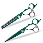 FnLune 6.0 Bright green CNC blades Hairdressing scissors Haircutting - FnLune
