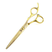FnLune 6.0’ Gold Damascus Hairdressing Scissors Barber Scissors Dental Scissors - FnLune