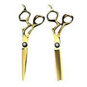 FnLune 6.0’ Gold Z Handle Hairdressing Scissors - FnLune